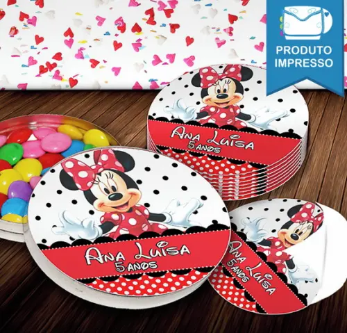 Rótulo Latinha Minnie