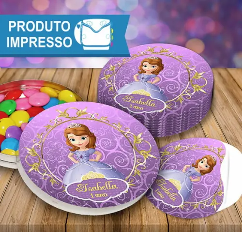 Rótulo Latinha Princesa Sofia