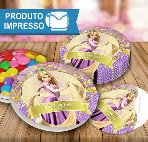 Rótulo Latinha Rapunzel (Enrolados)