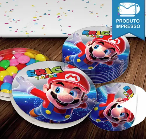 Rótulo Latinha Super Mario