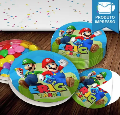 Rótulo Latinha Super Mario