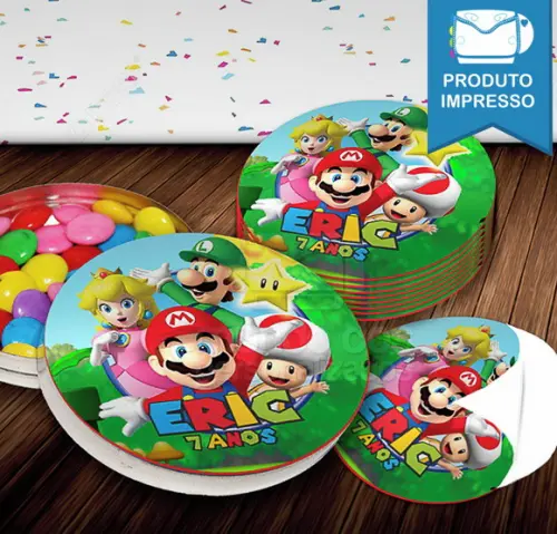 Rótulo Latinha Super Mario