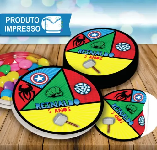 Rótulo Latinha Vingadores