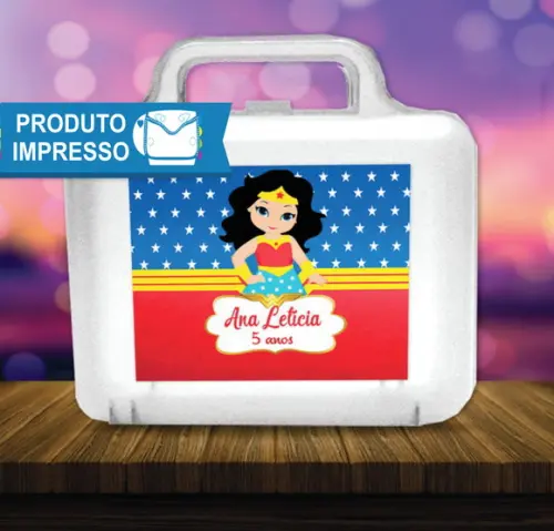 Rotulo Maletinha Mulher Maravilha Cute