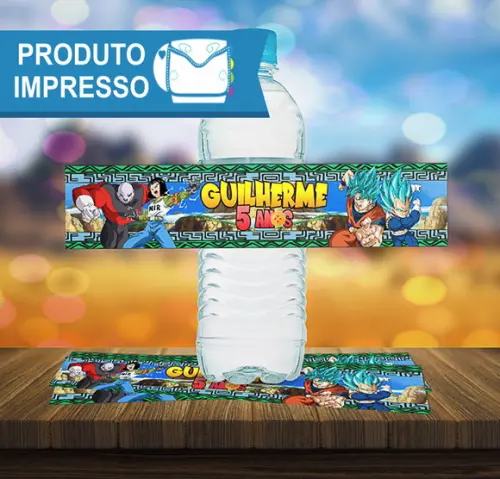 Rótulo para Água 500ml Dragon Ball