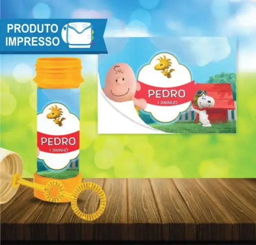 Rotulo para Bolha de Sabão Snoopy