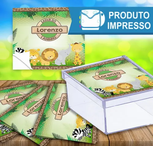 Rótulo para Caixinha Animais do Safari