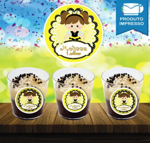 Rótulo para Copinho de doces Abelhinha
