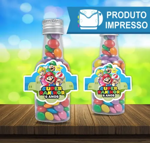 Rotulo para Garrafa do Super Mário
