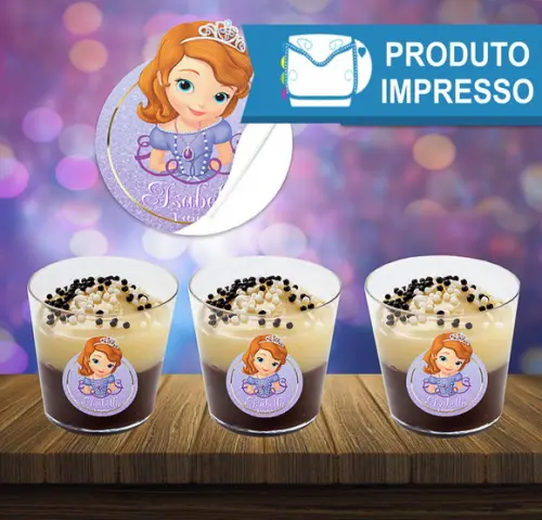 Rotulo para Copinho Princesa Sofia