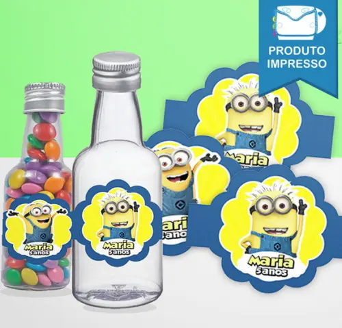 Rotulo para garrafinha Minions