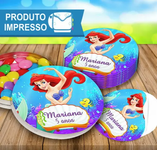 Rotulo para Latinha Pequena Sereia