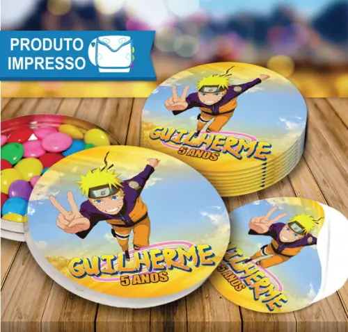 Rótulo para Latinha Naruto