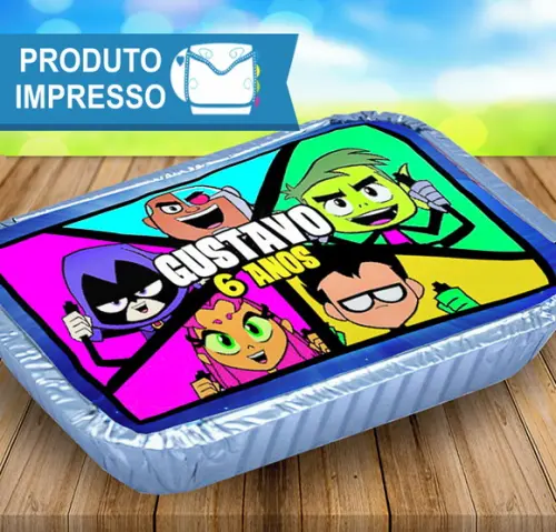Rotulo para Marmitinha Jovens Titans