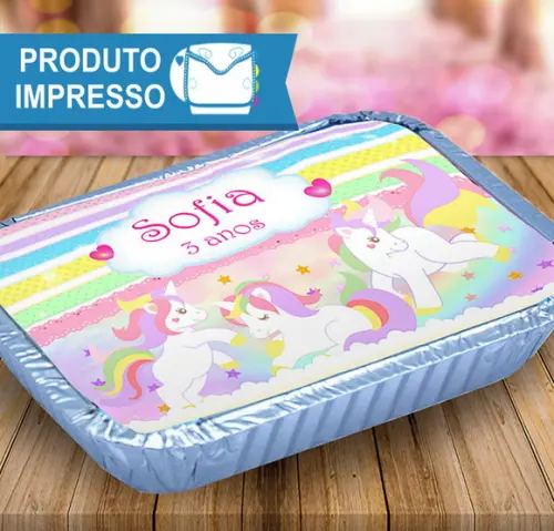 Rótulo para Marmitinha Unicórnio