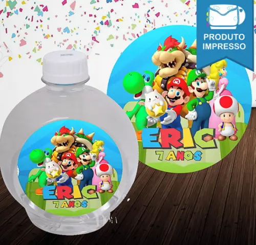 Rotulo Redondo Ouro Fino Super Mario
