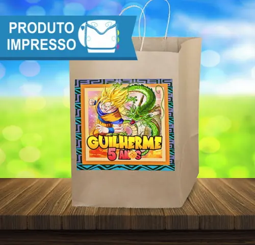 Rótulo Sacolinha Dragon Ball