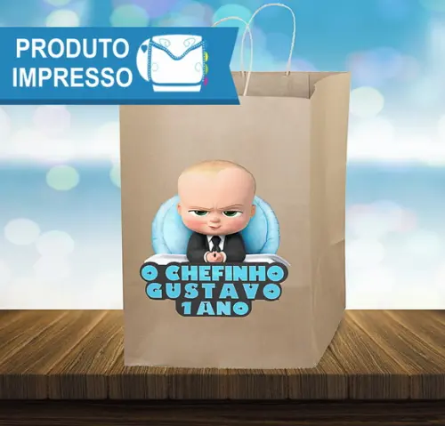 Rótulo Sacolinha O Poderoso Chefinho