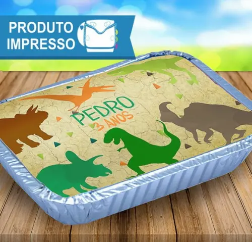 Rótulo Tampa Marmitinha Dinossauro