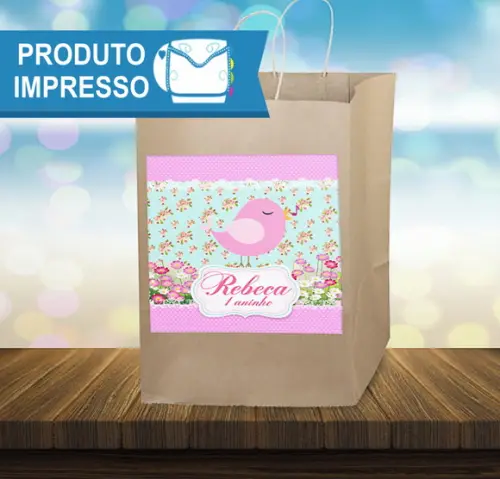 Rótulo Sacolinha Passarinhos