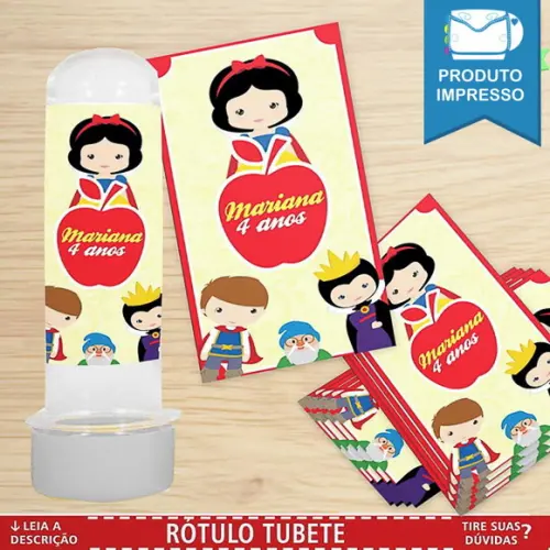 Rótulo Tubete Branca de Neve