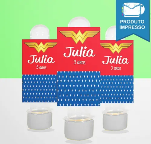 Rótulo Tubete Mulher Maravilha