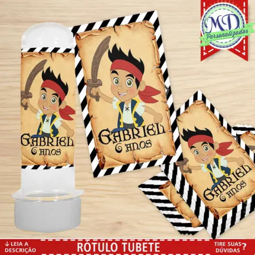 Rótulo Tubete Piratas