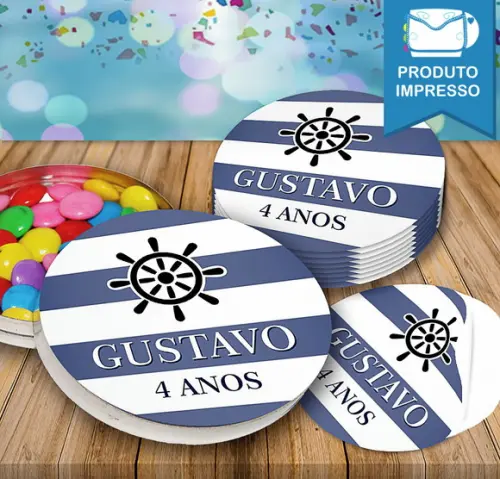 Rotulos Adesivos Redondos Latinha Marinheiro
