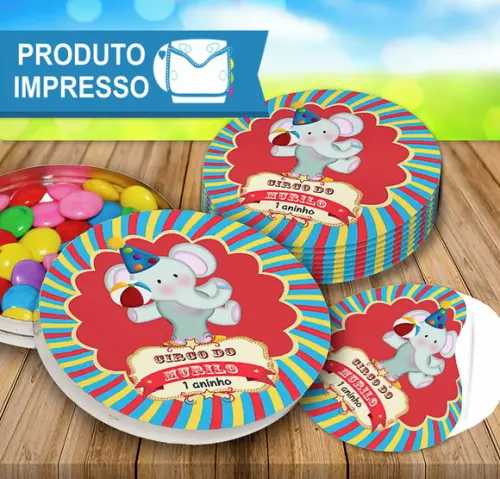 Rotulos Adesivos Latinha Circo