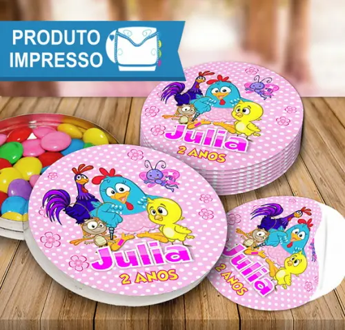 Rotulos Adesivos Redondos Latinha Pintadinha Rosa