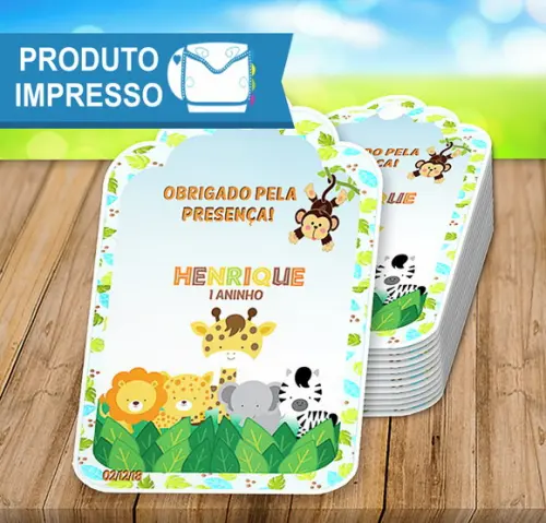 Tag Agradecimento Animais do Safari