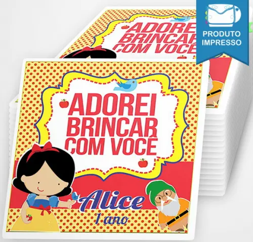 Tag Agradecimento Branca de Neve