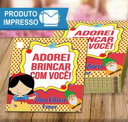 Tag Agradecimento Branca de Neve