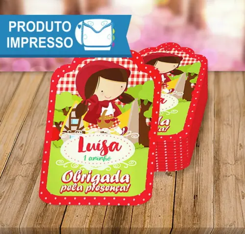 Tag Agradecimento Chapeuzinho Vermelho