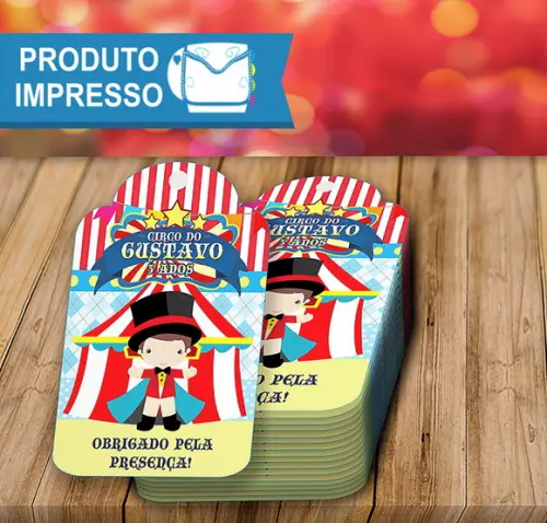 Tag Agradecimento Circo Menino