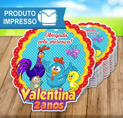 Tag Agradecimento Galinha Pintadinha