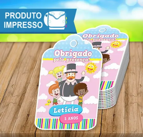 Tag Agradecimento Mundo Bita e as Crianças Rosa