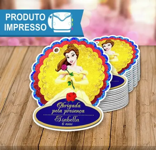 Tag de Agradecimento Bela e a Fera