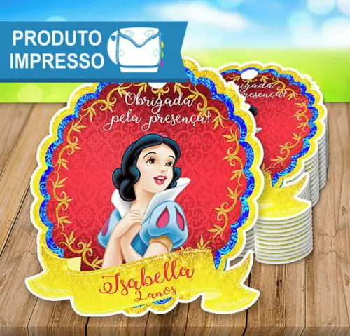 Tag de Agradecimento Branca de Neve