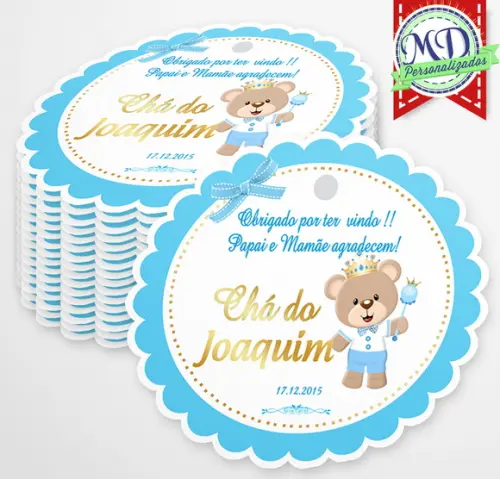 Tag de Agradecimento Chá de Bebê Urso