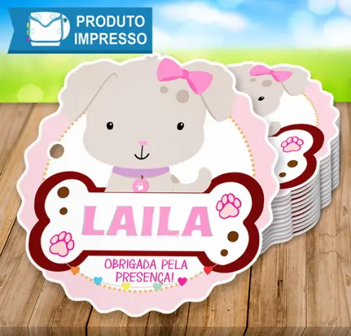 Tag de Agradecimento Cachorrinha