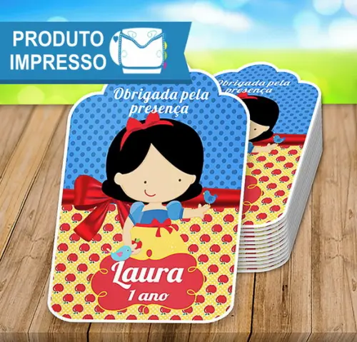 Tag De Agradecimento Branca De Neve Cute