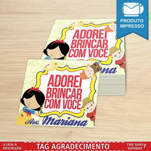 Tag Branca de Neve Cute