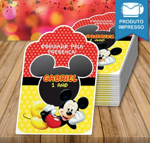 Tag de Agradecimento Mickey