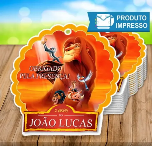 Tag de Agradecimento Rei Leão