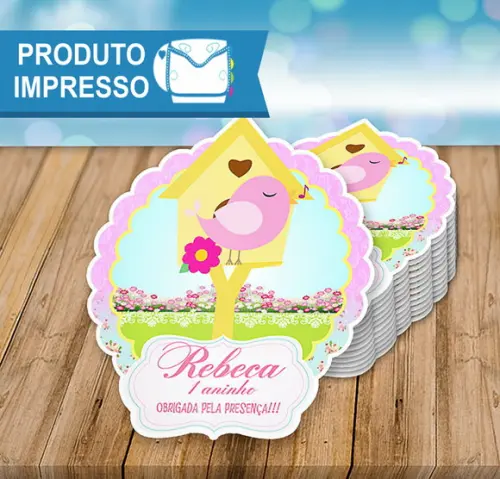 Tag De Agradecimento Passarinhos