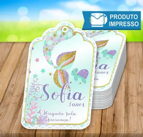 Tag de Agradecimento Sereia