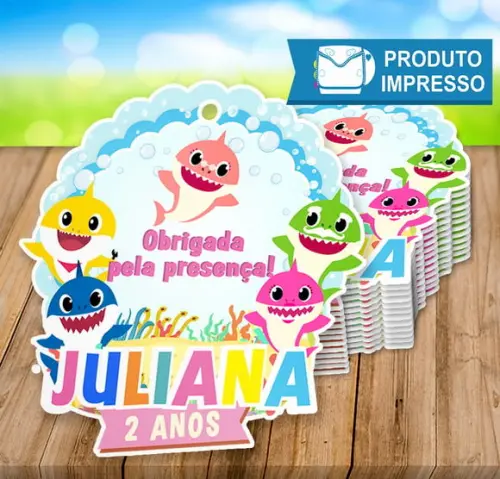 Tag de Agradecimento Tubarão Bebê