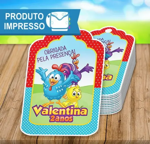 Tag de Lembrancinha Galinha Pintadinha