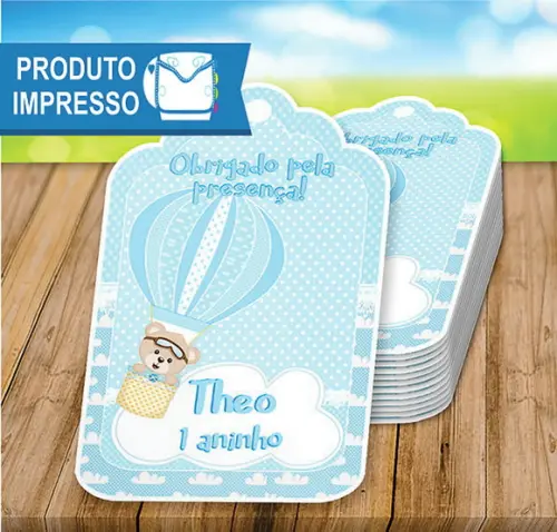 Tag de Lembrancinha Ursinho baloeiro